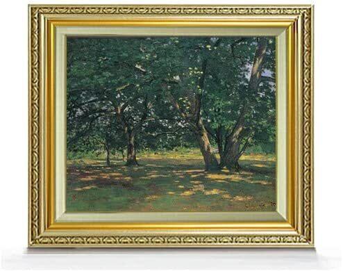 直筆仕上げ油絵【モネ】フォンテーヌブローの森 F8 絵画 アート 