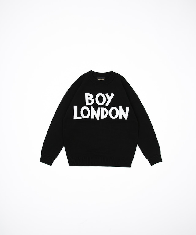 BOY LONDON 【 LOGO KNIT PULLOVER BLACK 】