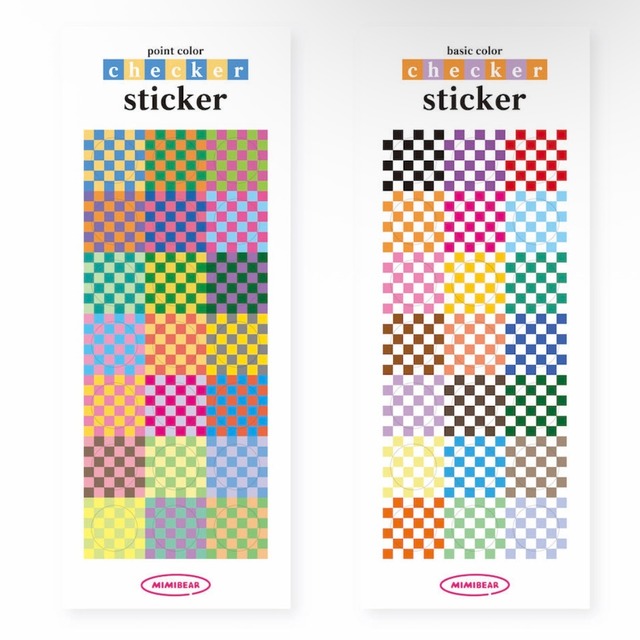 MIMIBEAR 〔checker sticker〕