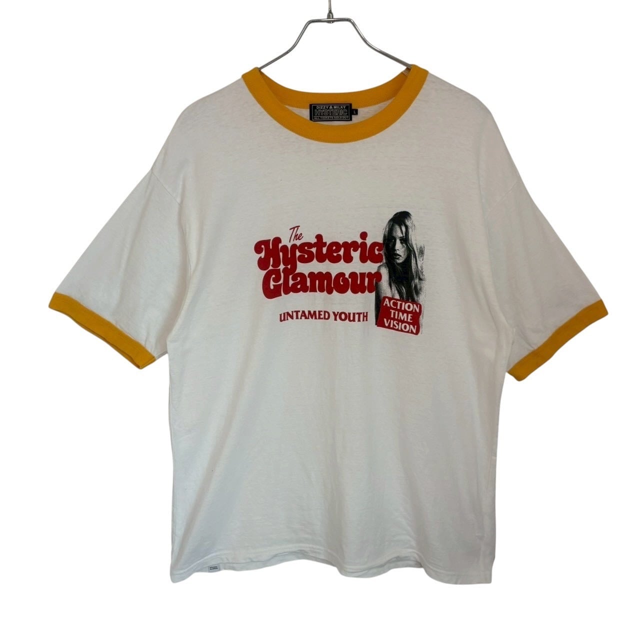 HYSTRIC GLAMOUR ヒステリックグラマー　リンガーロンT HYSTERIC GLAMOUR ヒステリックグラマー Tシャツ L リンガー センター