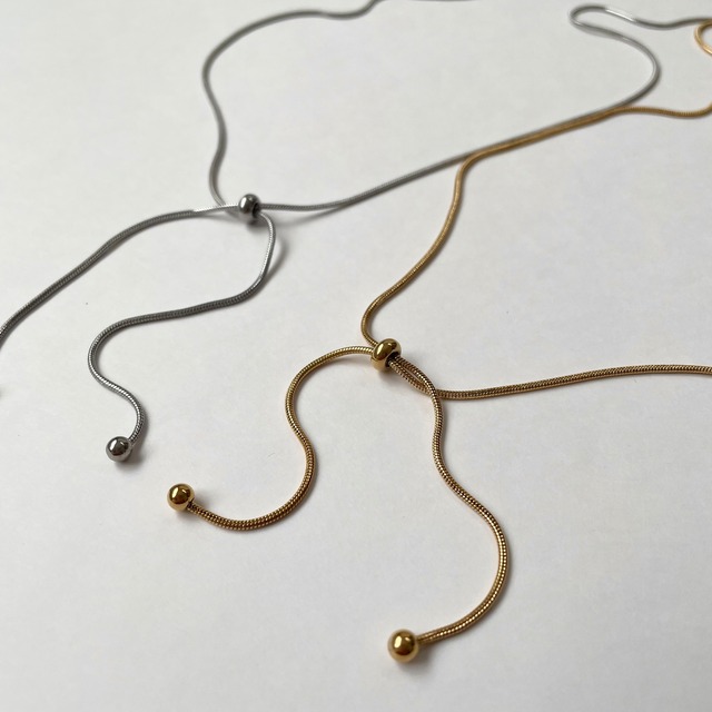 slide snake necklace  　ステンレスネックレス