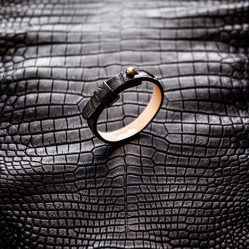 本クロコ革ブレスレット Crocodile Leather Bracelet