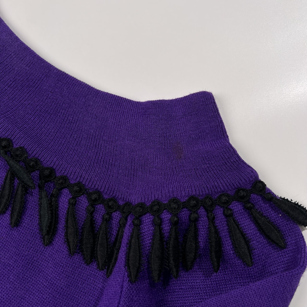 イタリア製 カシミヤ混 BYBLOS ビブロス ニット ワンピース サイズ 40 /パープル/ビンテージ/レディース