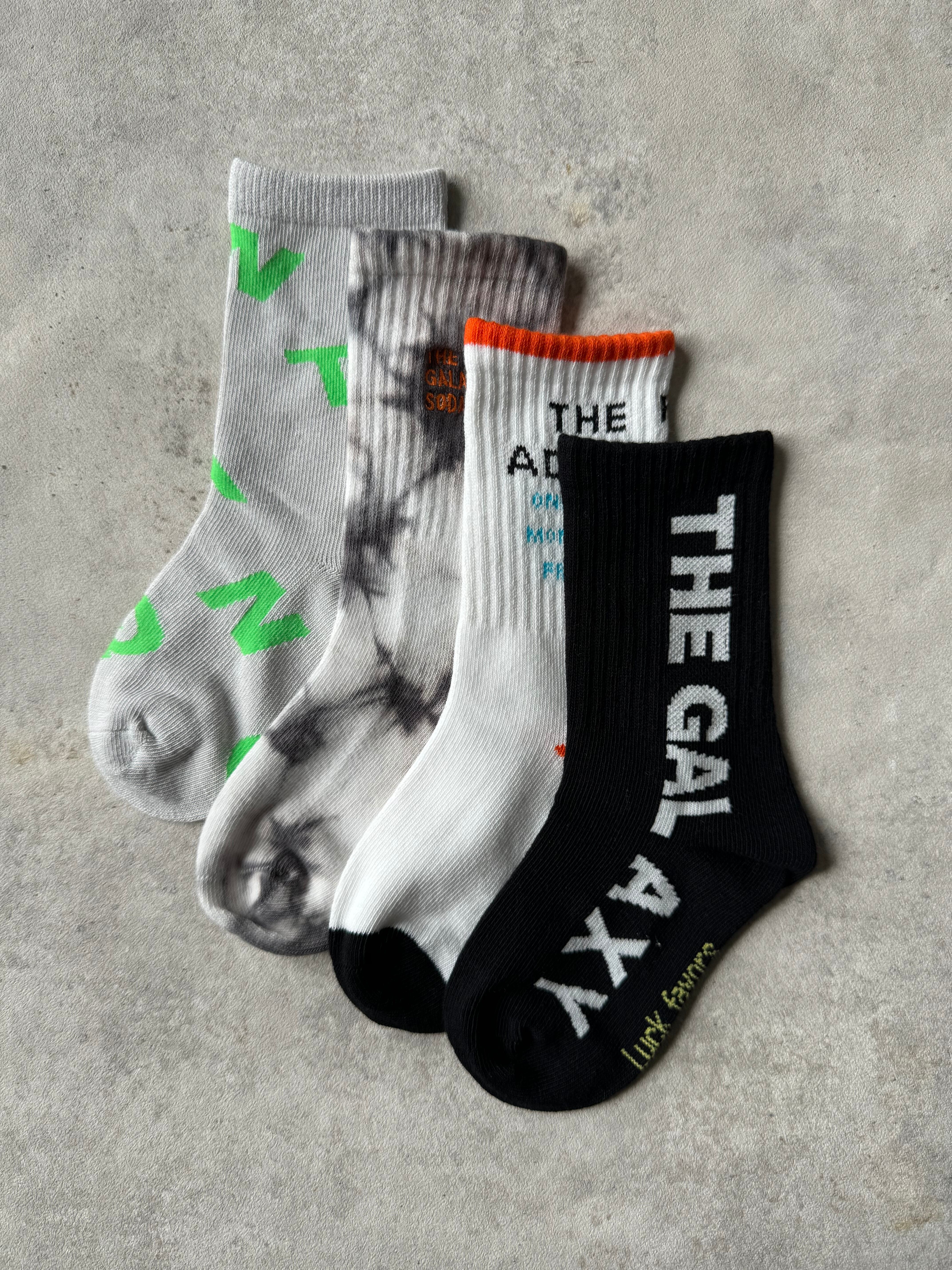 タイダイ・ロゴ socks 4set（14〜20cm）3532