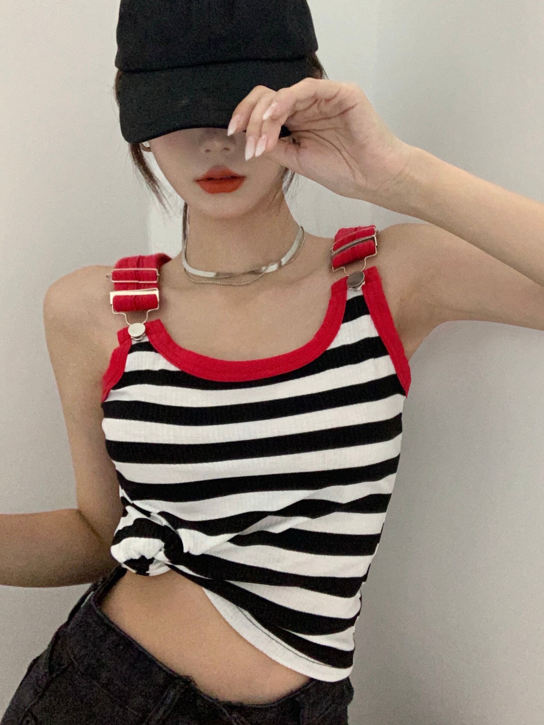 ストライプサマーショートスタンダードジャケット レトロ 夏物 ブラックストロベリース92502875968