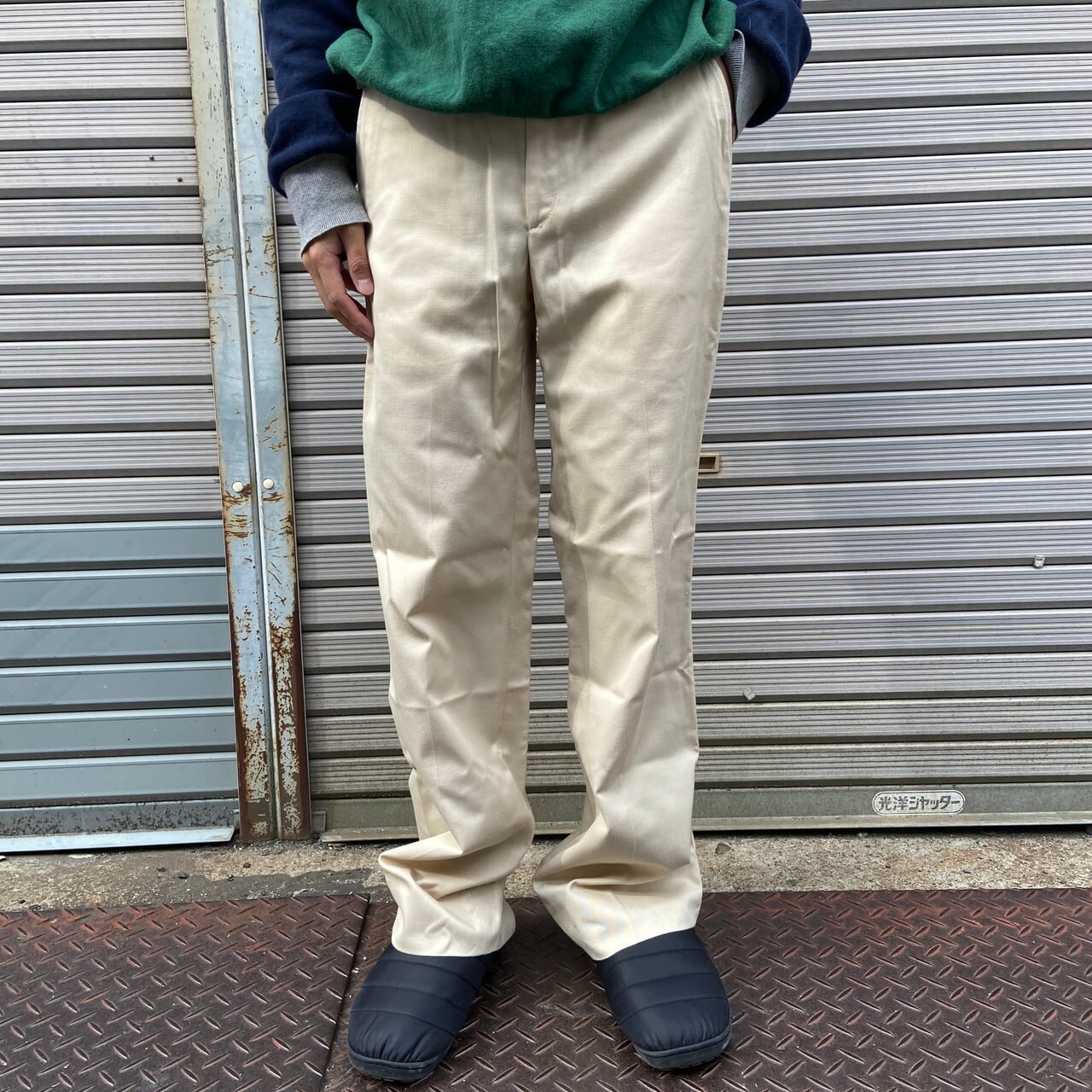 80年代 Berle TAILORED スラックス ロケットTALONジップ メンズW30相当