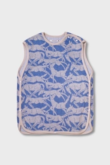 〈 mina perhonen 25SS 〉 papurikko "スリーパー" / ADS8462P / blue