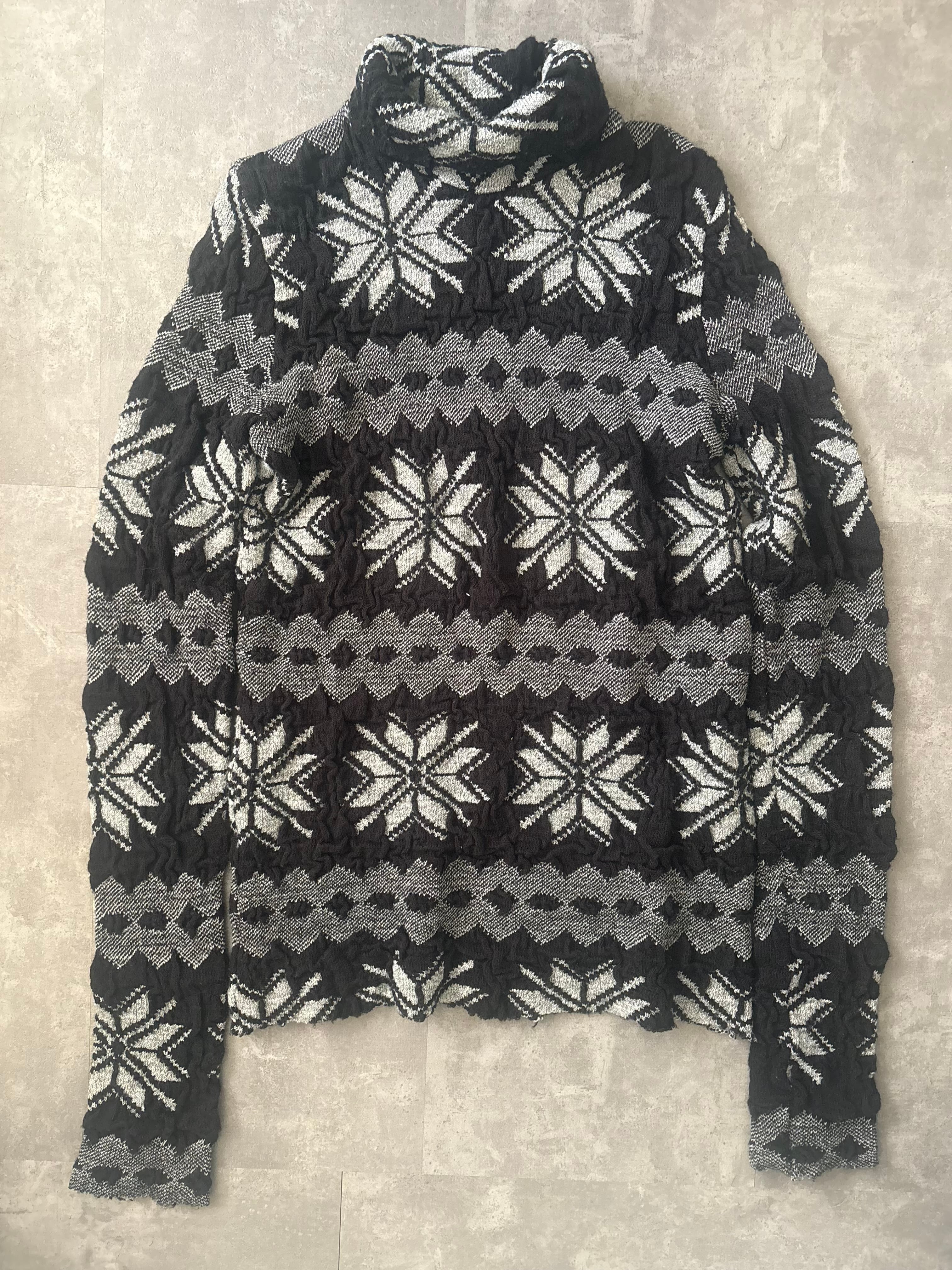 RAF SIMONS 03AW Closer期 タートルネック RAF SIMONS 03aw CLOSER期 nordic high neck long sleeve knit
