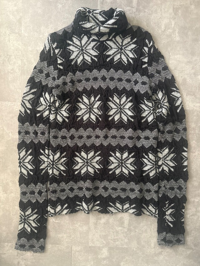 RAF SIMONS 03aw CLOSER期 nordic high neck long sleeve knit 