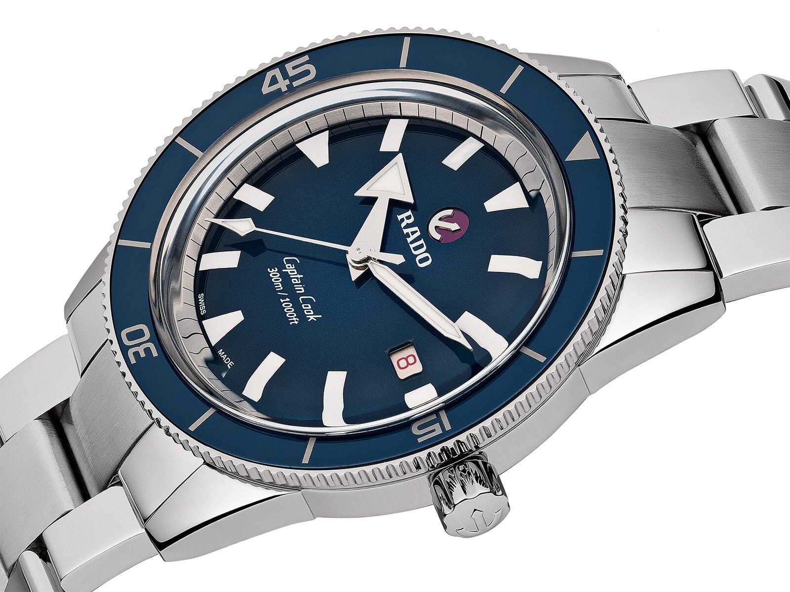 【RADO ラドー】Captain Cook Automatic キャプテンクック ブレスレット（ブルー）／国内正規品 腕時計