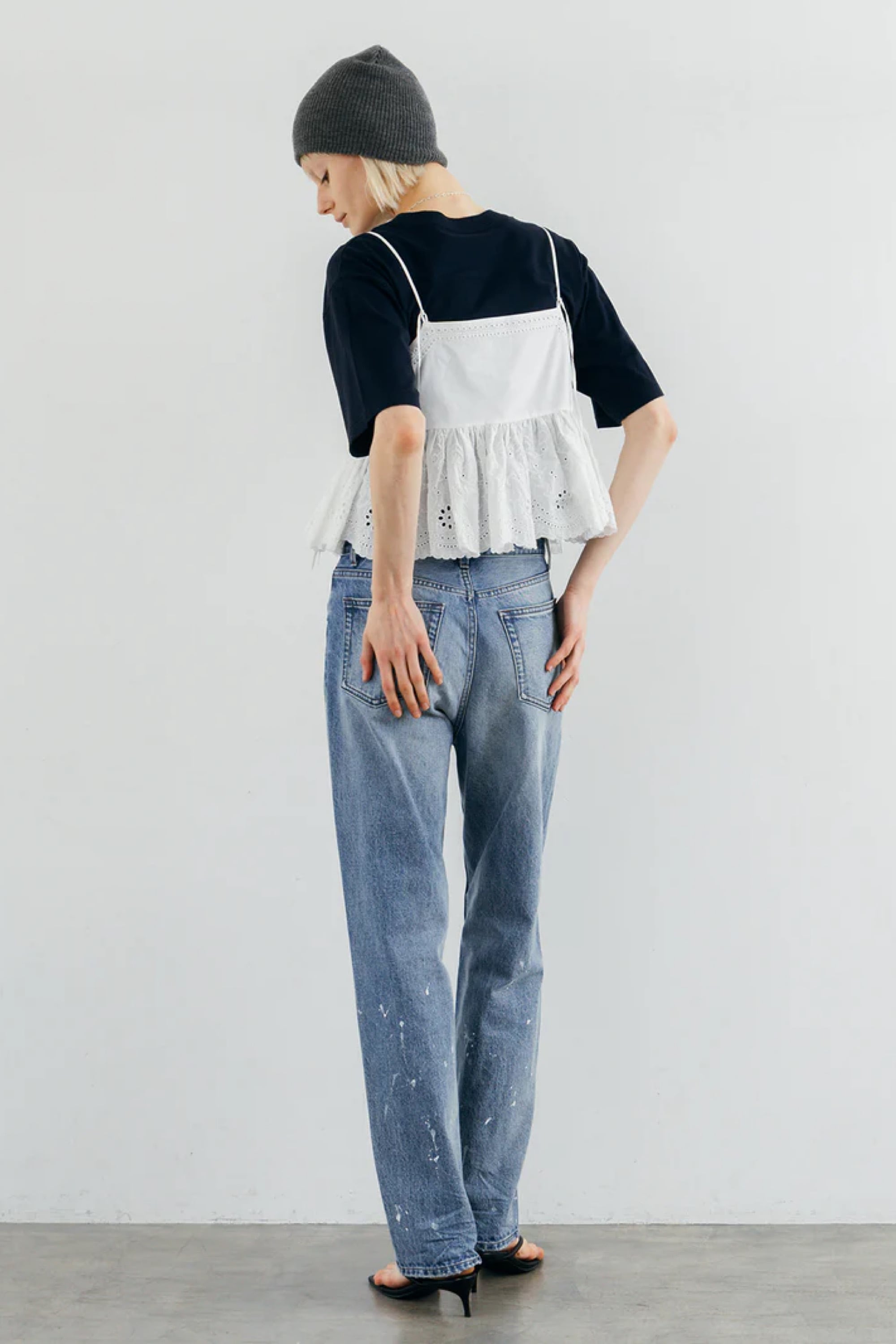 CREDONA LACE PATCHWORK TOPS レースパッチワークトップス White