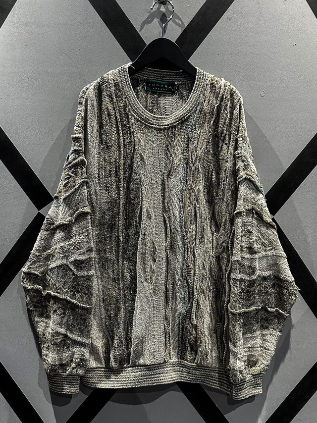 【X VINTAGE】"TUNDRA" Earth Coloring Vintage Loose 3D Knit