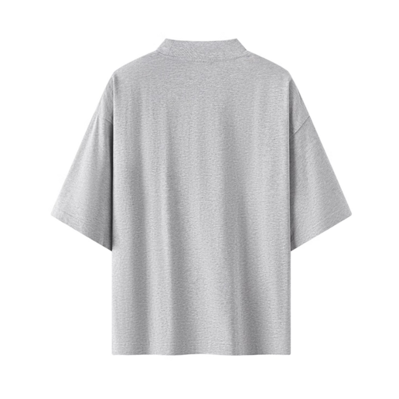 五分袖モックネックニュアンスカラーTシャツ　0733