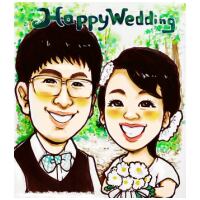 似顔絵 カラフルポップタッチ【 ズガ 】 | 似顔絵 プレゼント・アート