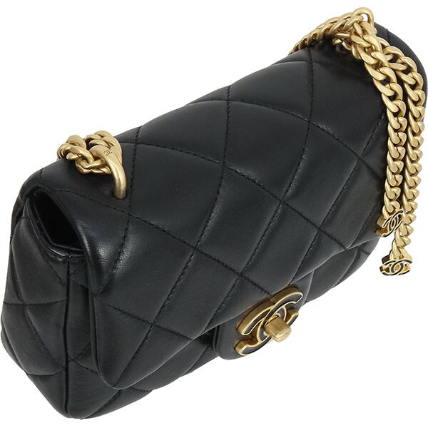 Used CHANEL シャネル ミニマトラッセ ラムスキン ブラック