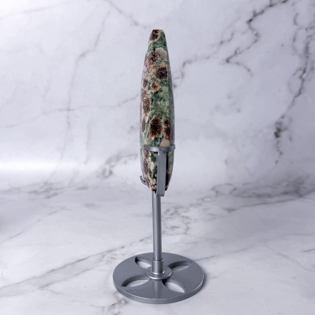 グリーンフラワージャスパー フレイム 専用台座付き * Jasper * 天然石