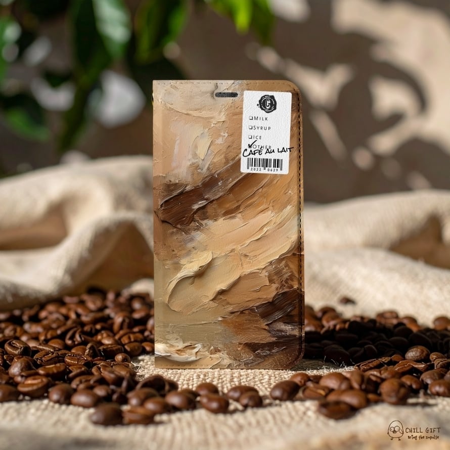 手のひらの中の絵画展~カフェオレ~ 選べる帯なしorあり 手帳型スマホケース・カバー iPhone Android 多機種対応