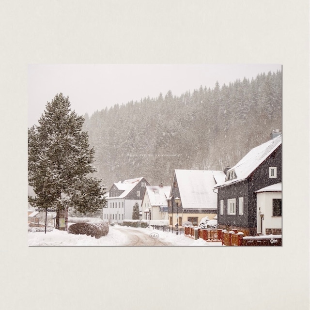 【即納≫残り1点】t.d.s /poster "snow village"A2