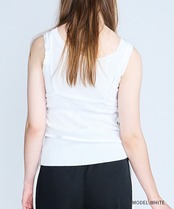 ドットチュールビスチェ&フリルタンクトップ (WHITE)　CQ-46016