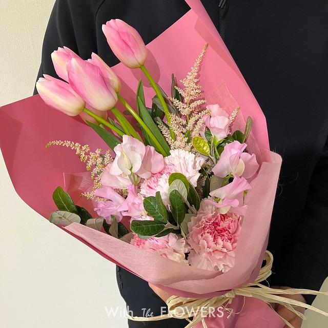 【送別の贈り物】チューリップ bouquet　5,500円（税込）