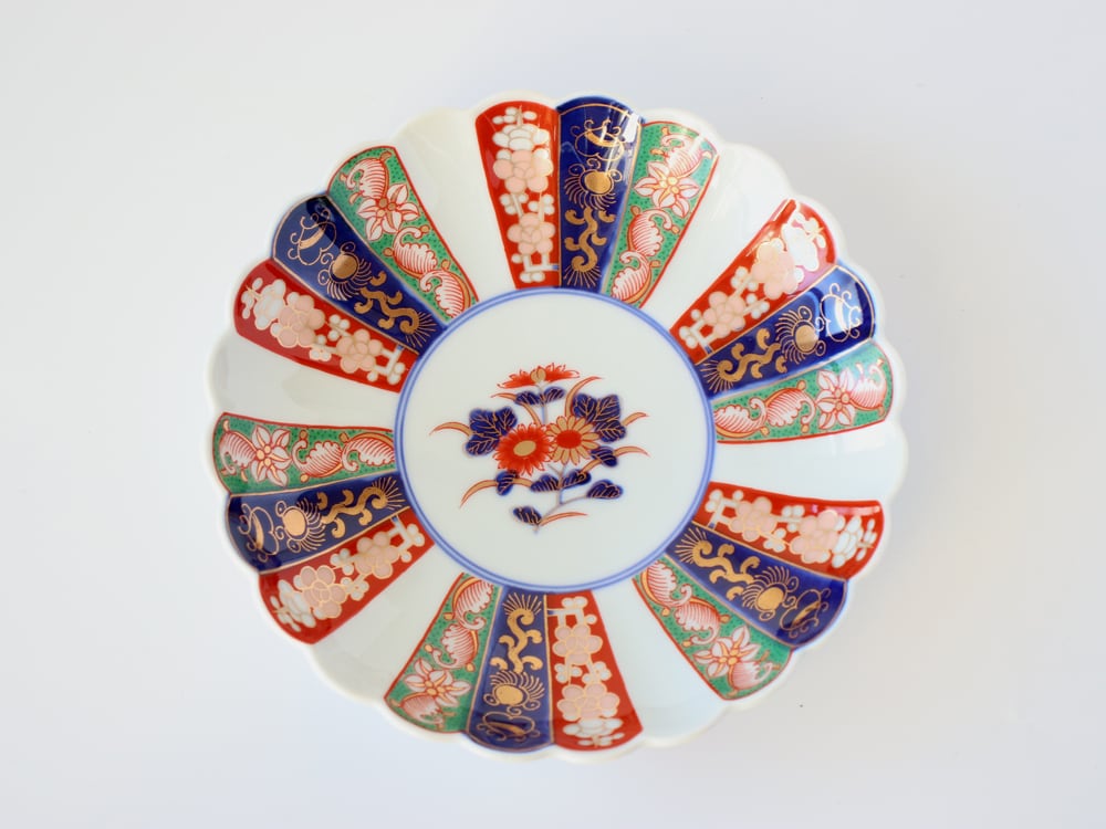 林九郎窯　舟型　宝地紋　小皿　5枚 林九郎窯舟型宝地紋小皿5枚