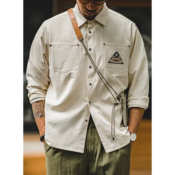 Front pocket design shirt P633