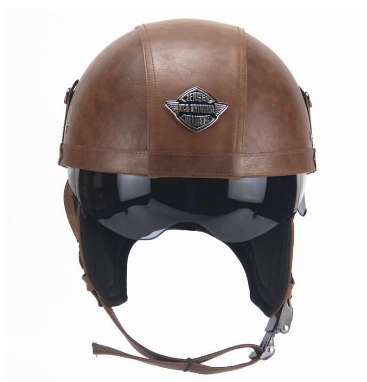 半ヘル　アメリカン ロングダックテール ヘルメット ホワイト 新品 アメリカン・ストリート