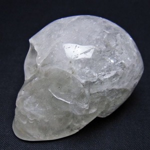 水晶 ドクロ スカル 置物 一点物 145-1831