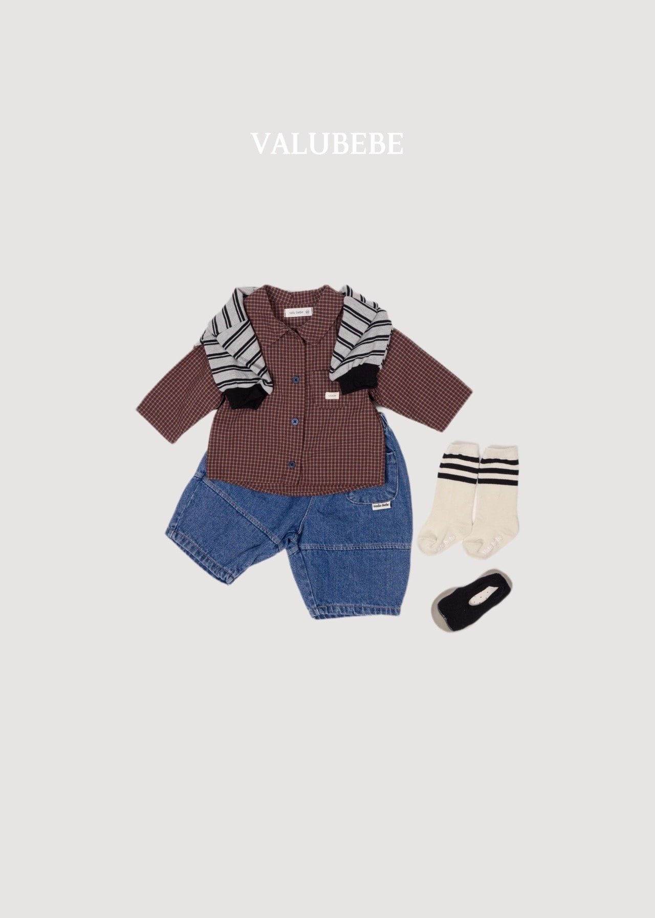 送料無料【予約】/ チェックチェックシャツ / valubebe