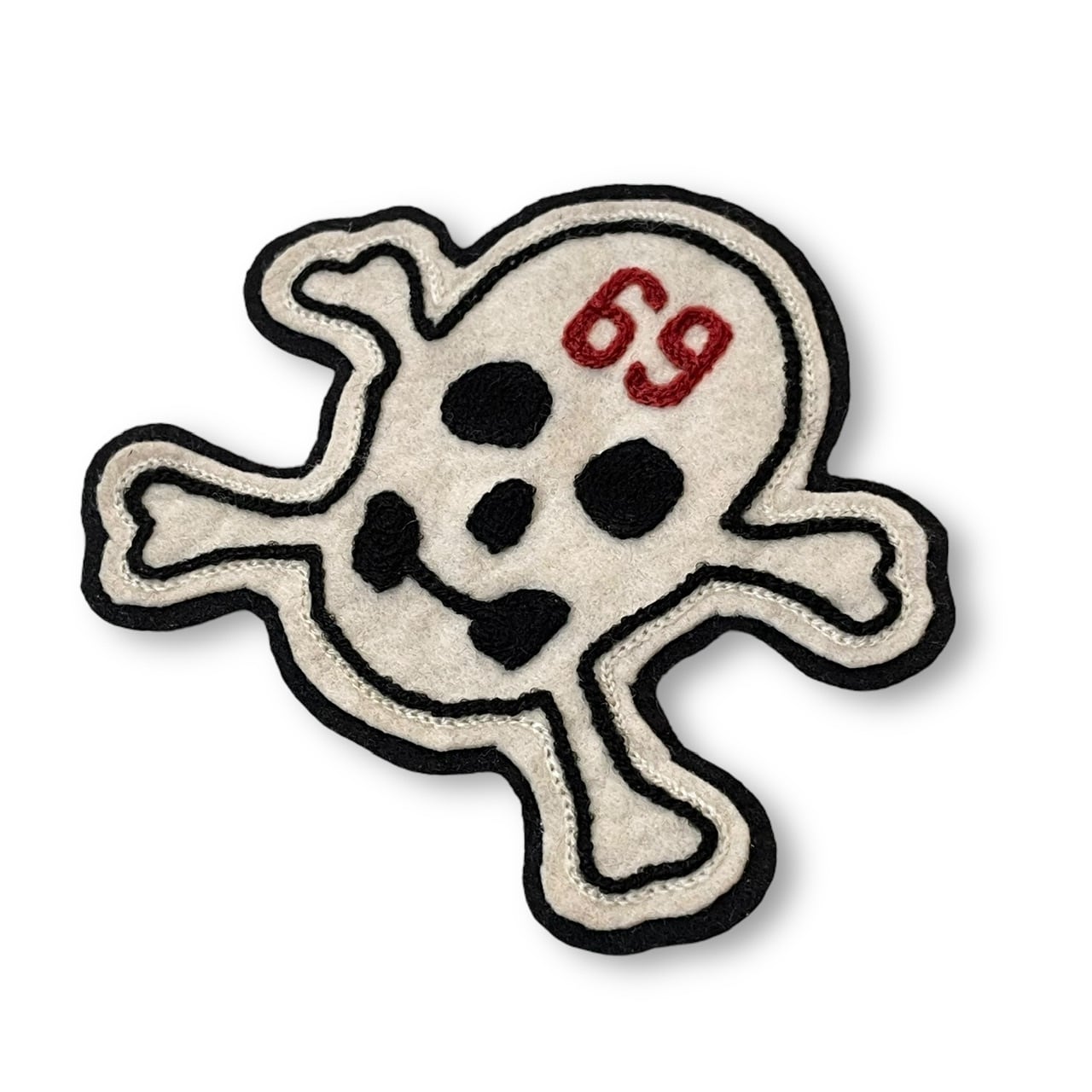 69 SKULL” FELT PATCH チェーンステッチワッペン | 【RIOTT/ライオット】