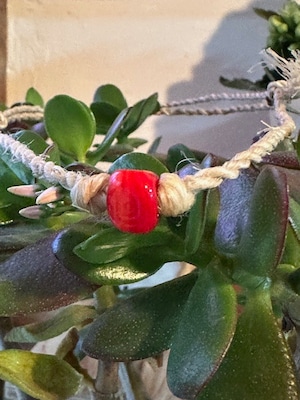 心身浄化(精麻と赤珊瑚ネックレス)邪気、生霊、邪霊除け 心身浄化(精麻と赤珊瑚ネックレス)邪気、生霊、邪霊除け