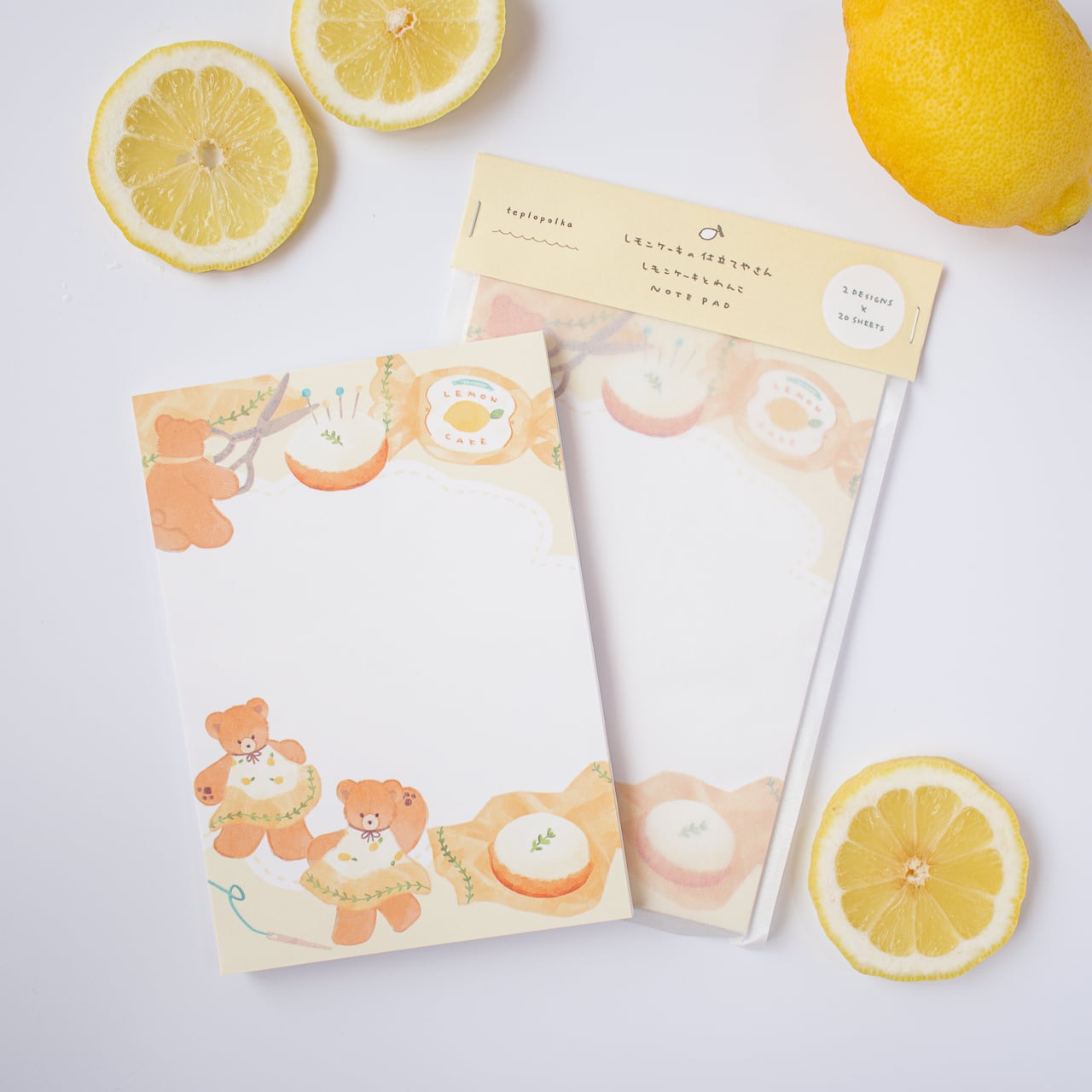 レモンケーキのメモ帳 くまといぬ | teplopolka｜くまのほっこりグッズ