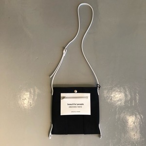 beautiful people-lining logo pocket mini shoulder bag