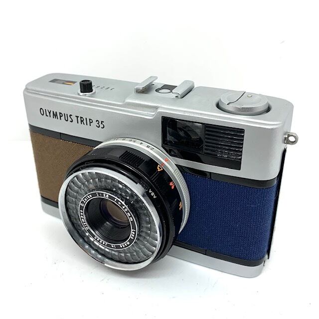 20-225 リメイクカメラ OLYMPUS TRIP35（ブラウン・ネイビーブルー ...