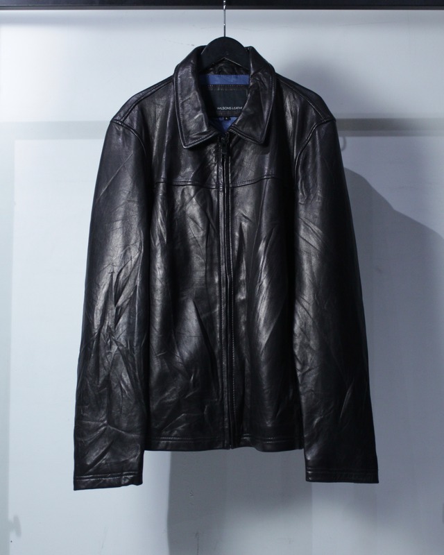【Caka BLACK】“WILSONS LEATHER” Vintage Loose Zip Up Leather Jacket
