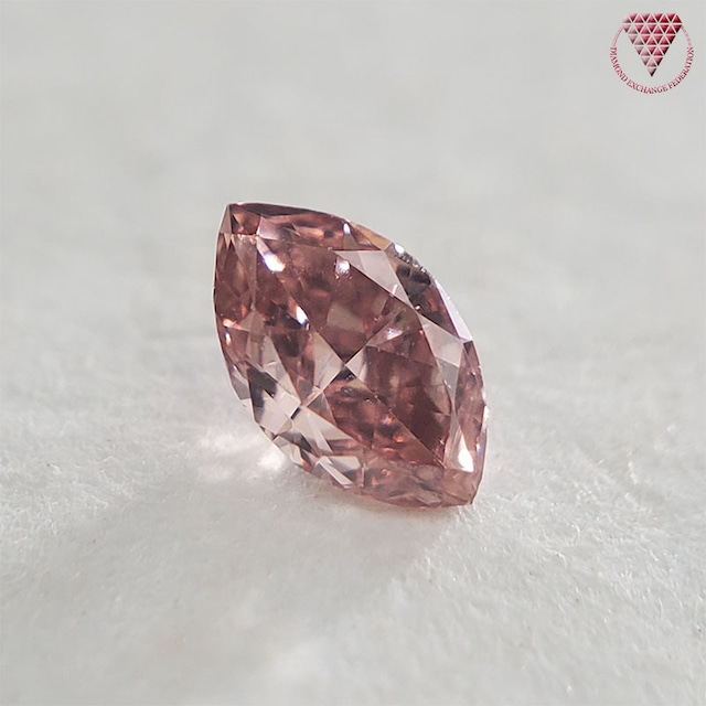 0.060ct Fancy Deep Orangy Pink VS1 CGL 天然 ピンク ダイヤモンド ルース マーキス