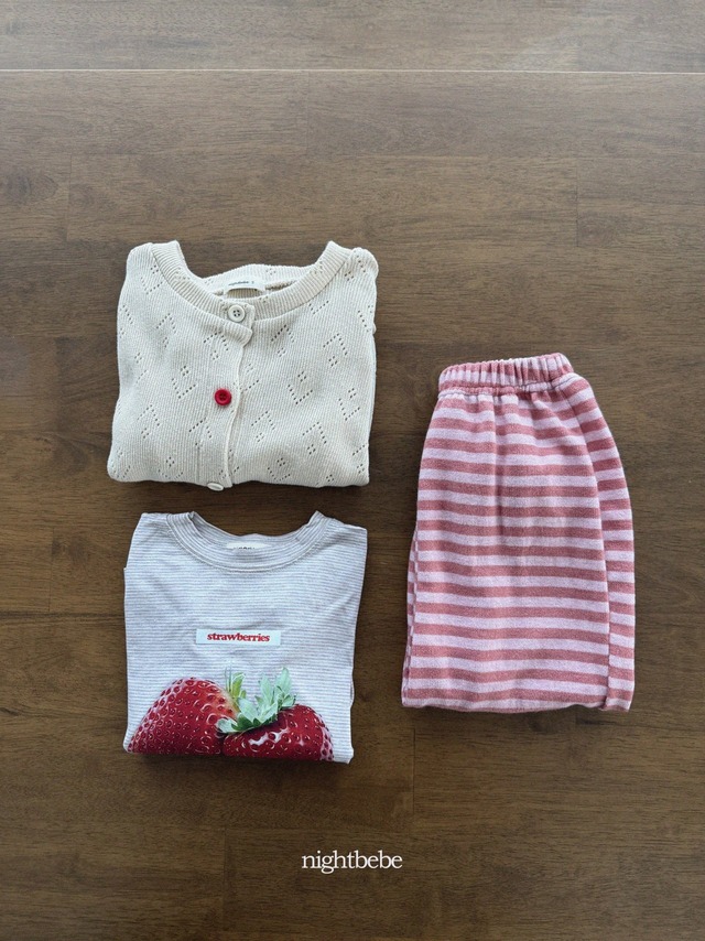 [即納S/L]≪nightbebe≫Strawberry T-Shirt light purple 2