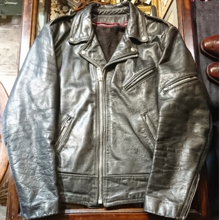 70S'TT Leathers Riders jacket ！身幅50cm