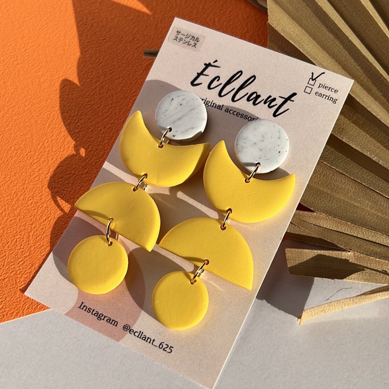 ポリマークレイピアス / サージカルステンレス -03