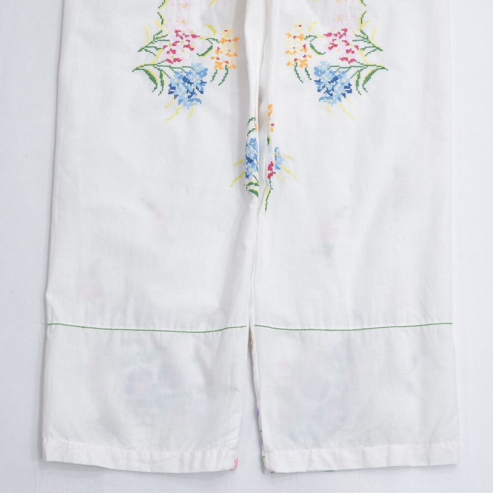 Remakeリメイク 再構築 パッチワーク&フラワー刺繍 デザイン ルーズ