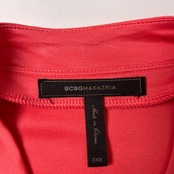 BCBGMAXAZRIA ビーシービージーマックスアズリア 半袖 ラップワンピース XXS/コーラルピンク/ドレス
