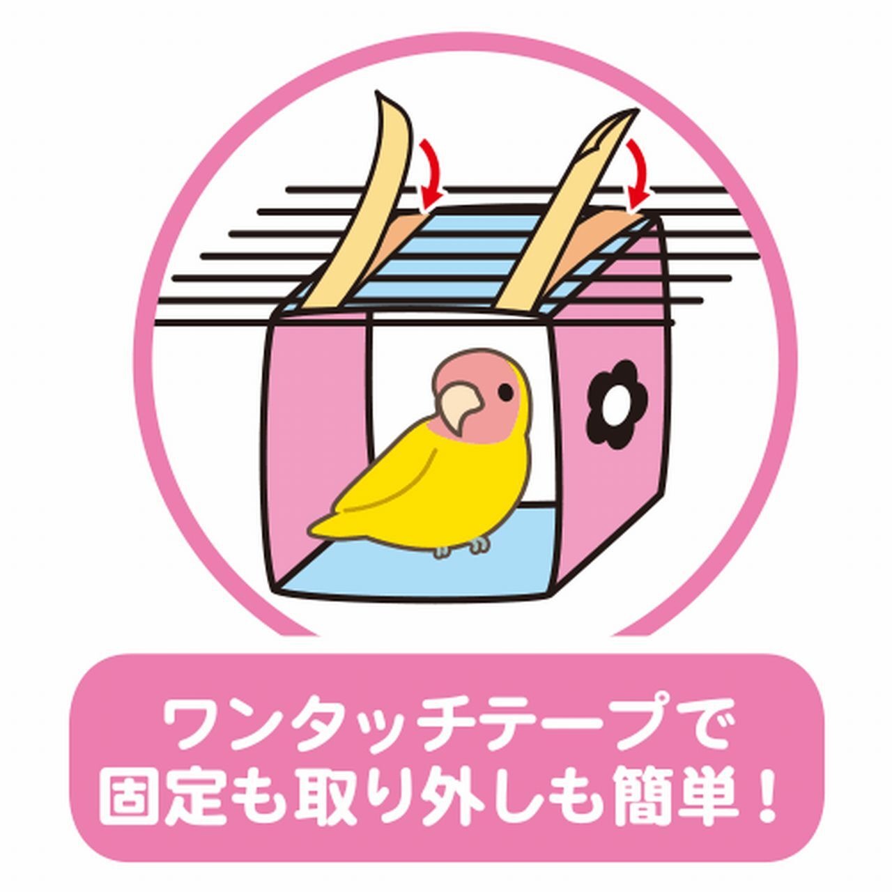 【三晃商会】　小鳥の四角ベッド