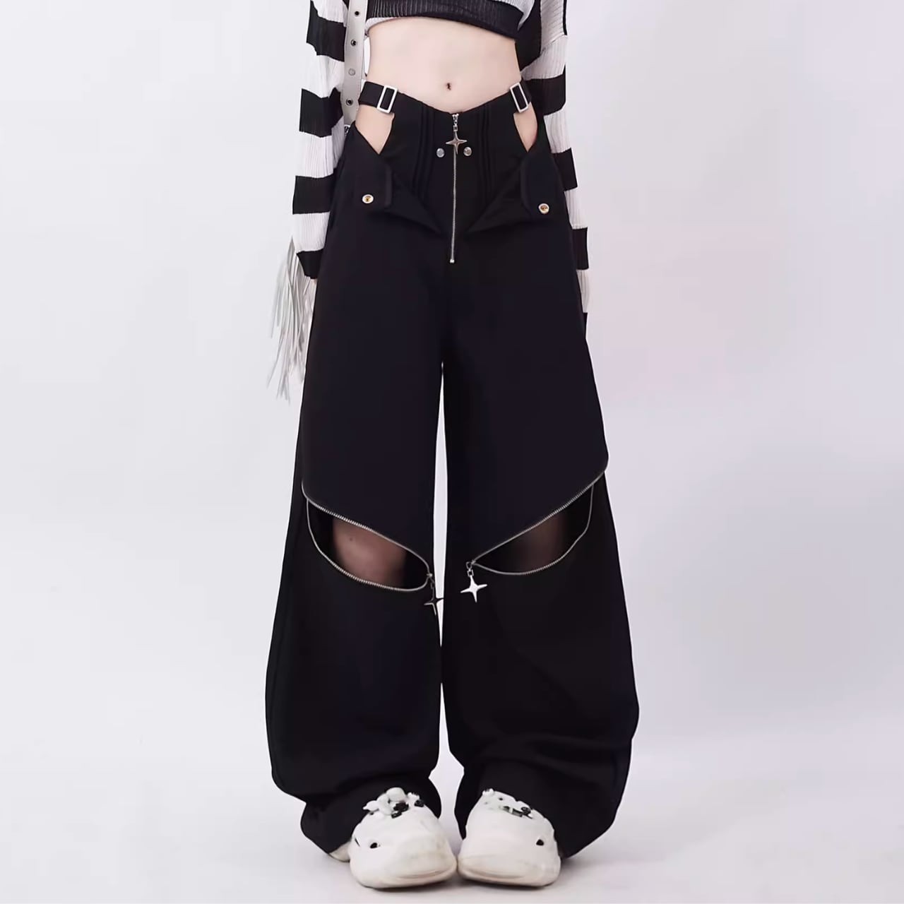 ジッパーデザインパンツ　2color　1198