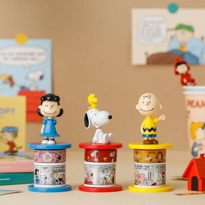 韓国限定 Peanuts Snoopy Maskingtape Holder 3set ピーナツ スヌーピー マスキングテープ ホルダー セット フィギュア 公式 韓国雑貨 Tokki Maeul トッキマウル 韓国雑貨通販サイト