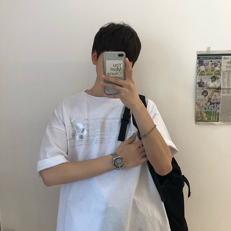 全3色 Tシャツ カットソー プリント カジュアル シンプル