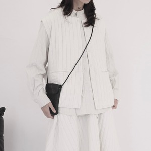 Loose Stripe Simple Vest【TR3243】