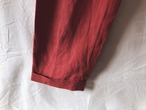 Rouge color linen tuckpants