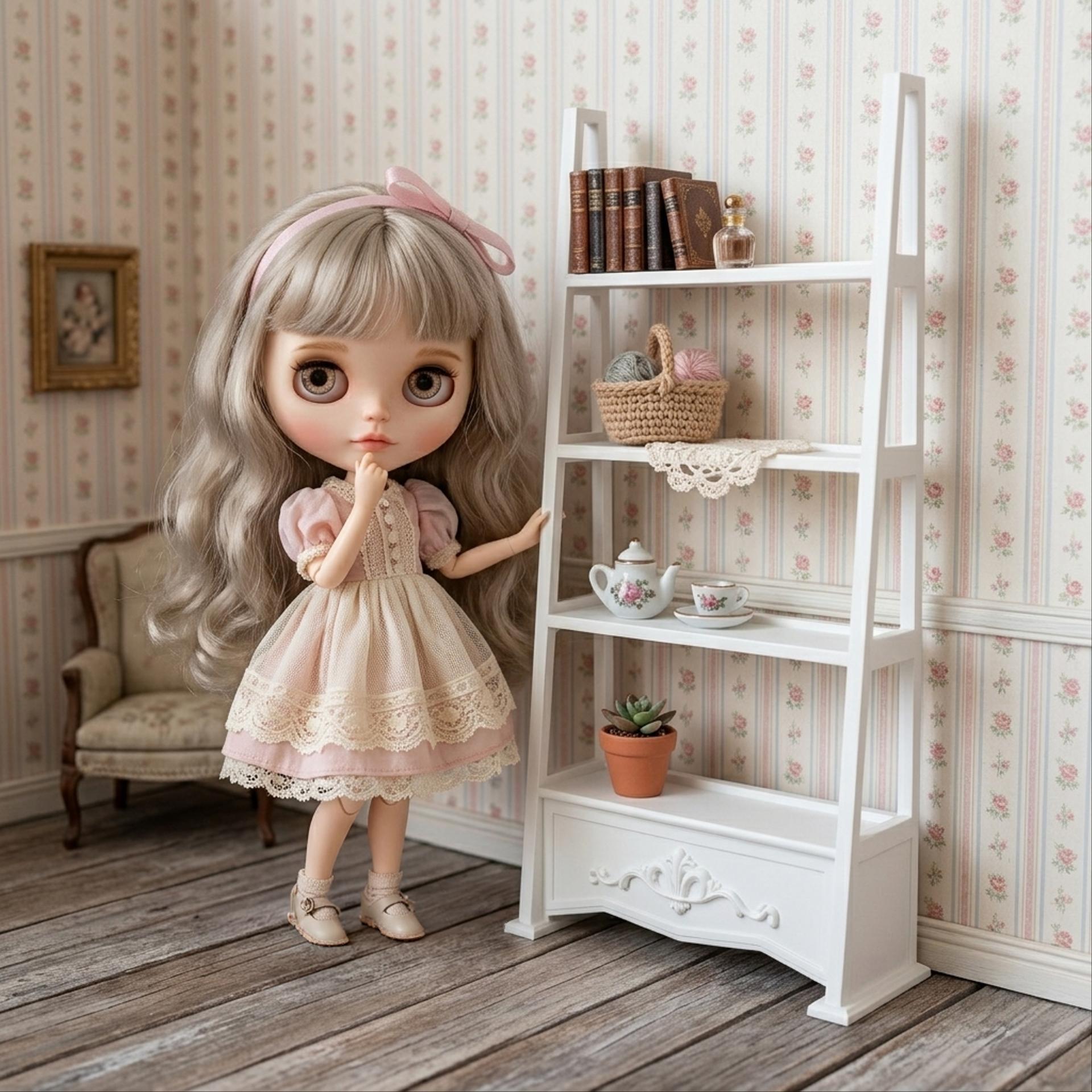 シンディちゃん キッチンカフェ 80年代ドールハウス ブライスにも1/6サイズ 世界一小さな家具屋さん「ドールハウスの15世紀」