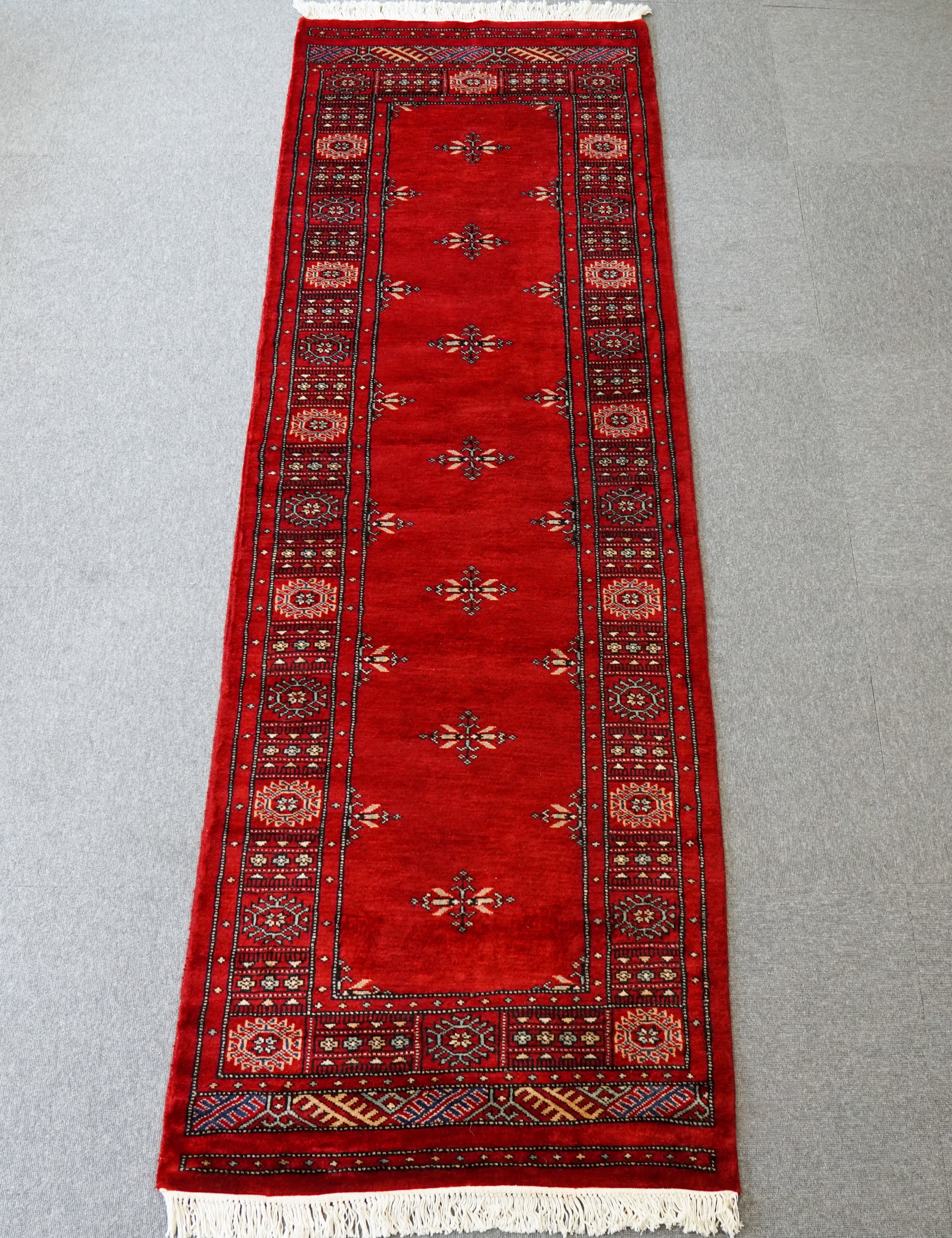 235×77cm【パキスタン手織り絨毯 ランナー】 | Decorworks