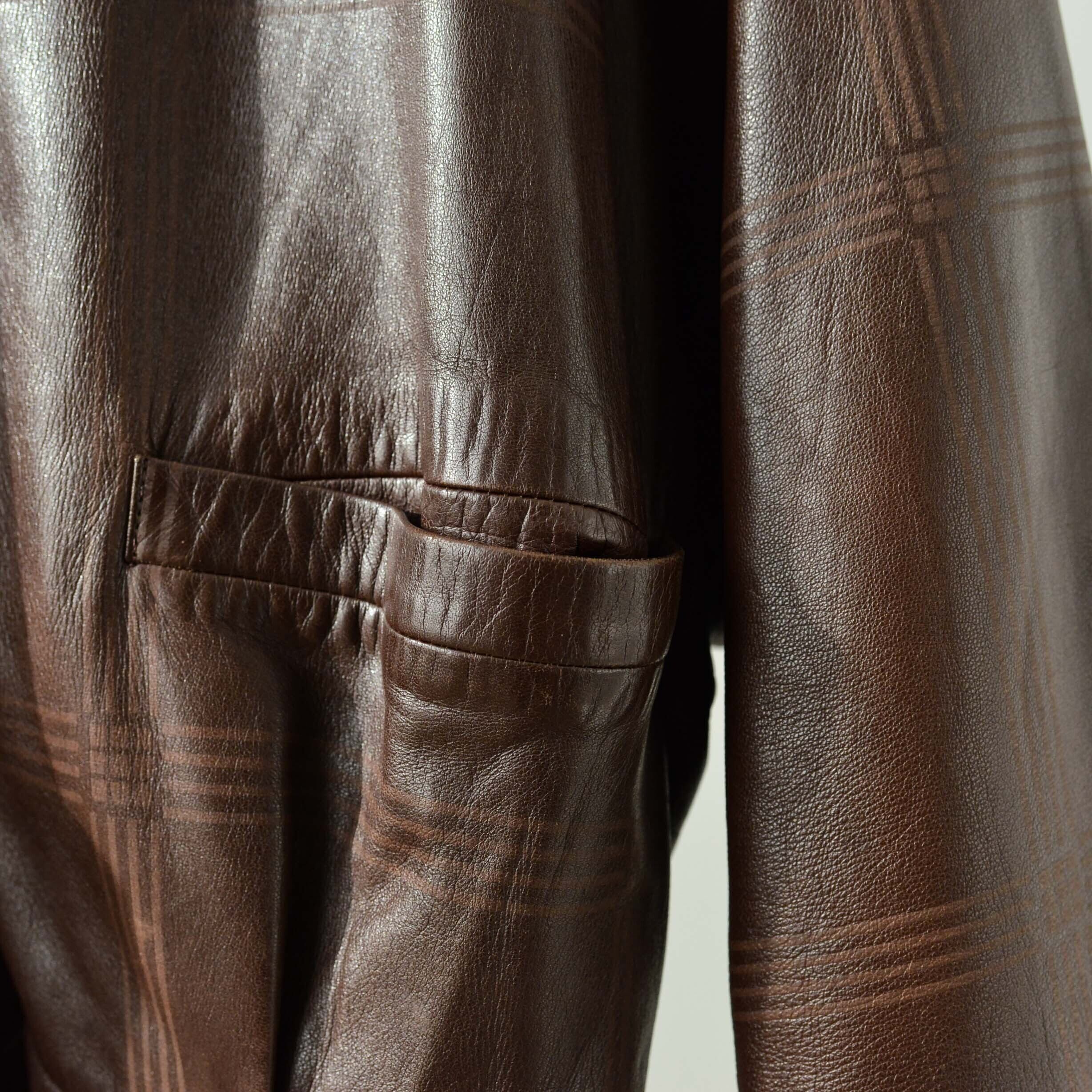 80s MARIO VALENTINO leather jacket | pelican